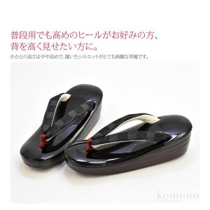 なごみや カジュアル 草履 痛くない 日本製 デニム 黒天 ウレタン 厚底 高ヒール 普段 履き 小紋 紬 レディース