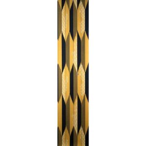 洗える着物反物　a-124 矢羽根柄・辛子地・コシノジュンコ